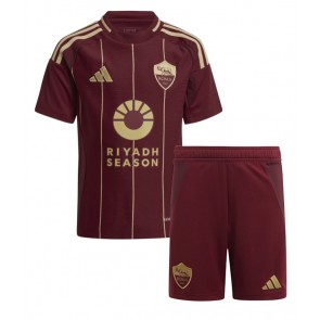 AS Roma Dětské Domácí dres komplet 2024-25 Krátký Rukáv (+ trenýrky)